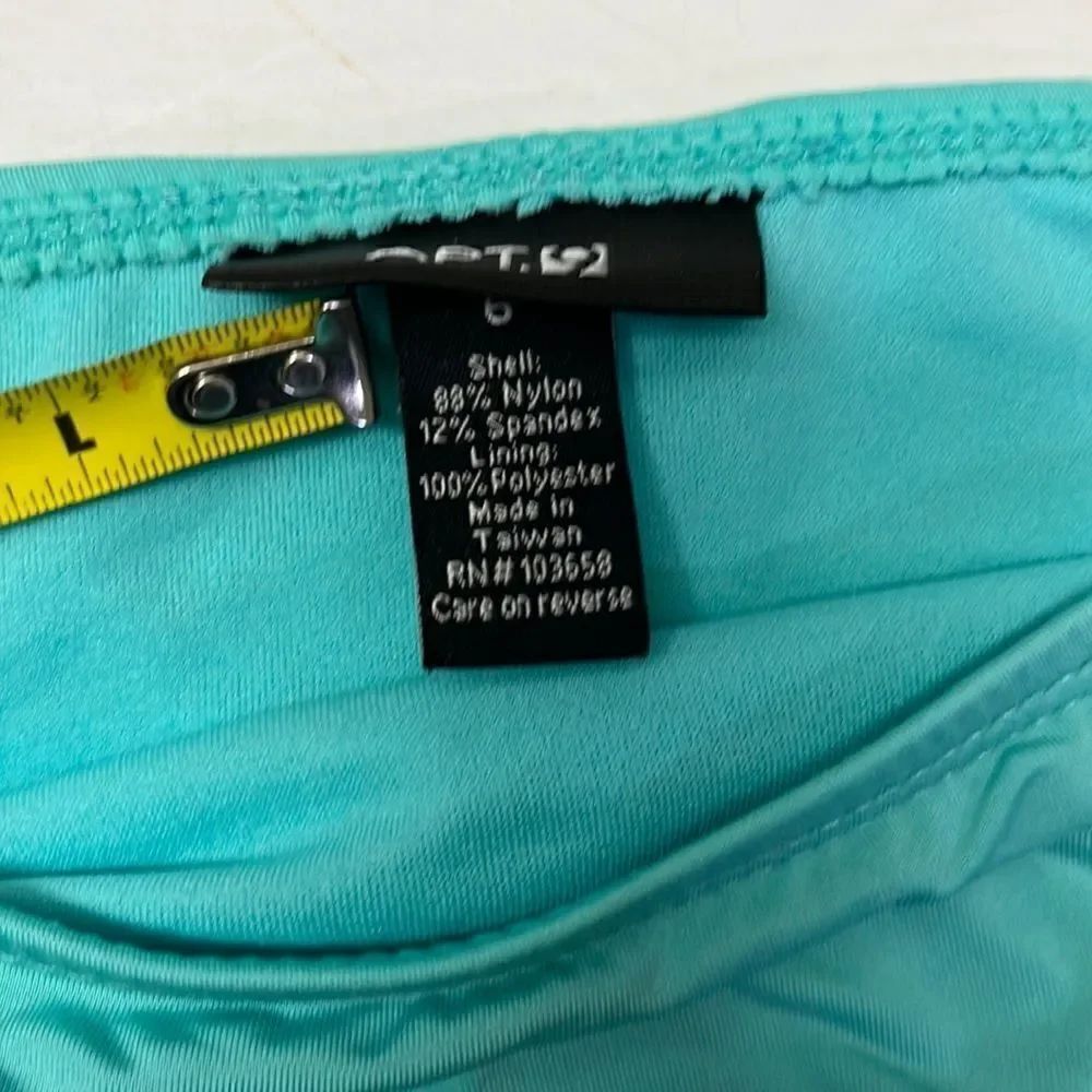 Apt. 9 String Turquoise Bikini Bottom Adjustable Side Strings - Size 6 - Picture 5 of 5